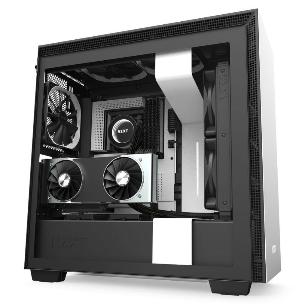 NZXT H710i Tempered Glass Gaming Case - Black/White