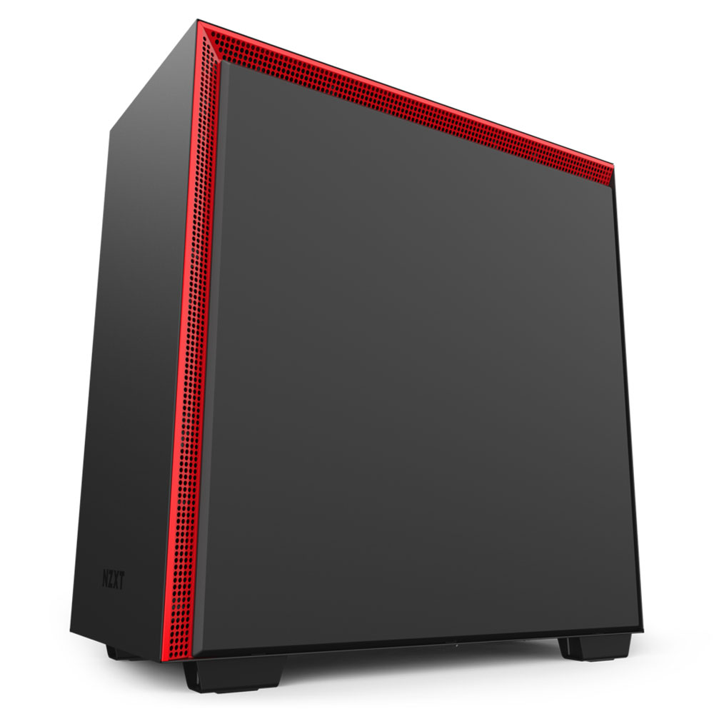 NZXT H710 Tempered Glass Gaming Case - Black/Red