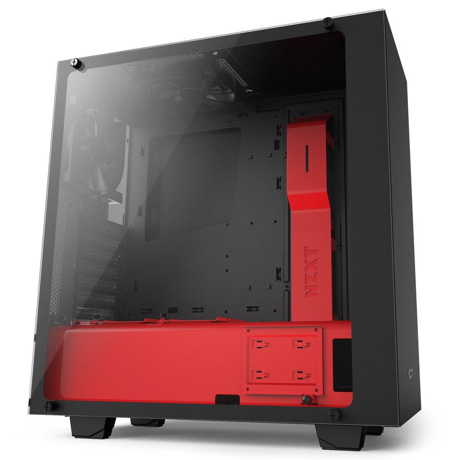NZXT S340 Elite Black & Red Tempered Glass Gaming Case