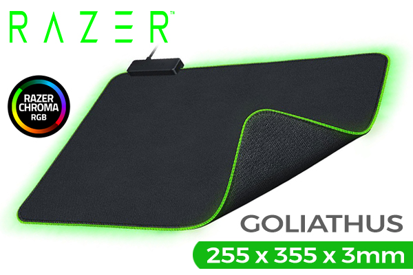 Razer Goliathus Chroma Gaming Mousepad / Balanced for speed and control playstyles / Optimized surface for all mice and sensors / Inter-device color synchronization / RZ02-02500100-R3M1