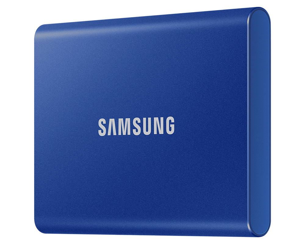 Samsung T7 500GB Portable SSD - Blue
