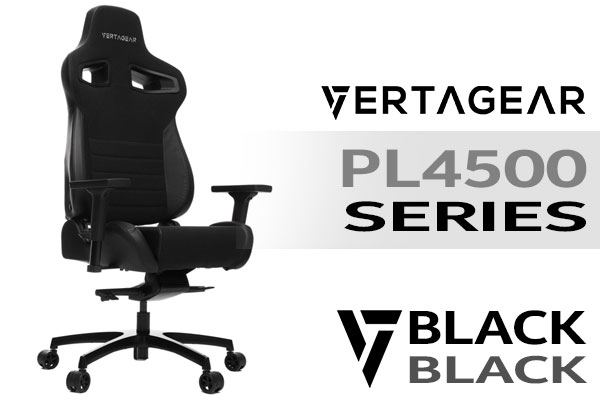 [BLACK] Vertagear Racing Series P-Line PL4500 Gaming Chairs / 180KG Weight Limit /  Easy Assembly / Adjustable Seat Height / VG-PL4500_BK