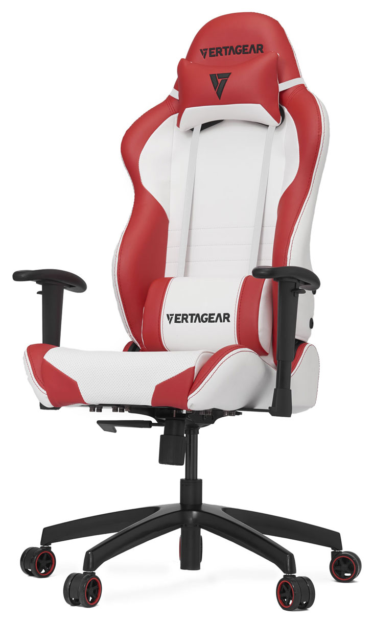 whitered vertagear racing series sline sl2000 gaming chairs  150kg  weight limit  easy assembly  adjustable seat height  penta rs1 casters