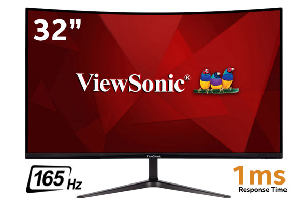 ViewSonic VX3218-PC-MHD 32" Full HD (1920 x 1080) 165Hz Curved Gaming Monitor / 165Hz Refresh Rate / 1ms MPRT Response Time / AMD Adaptive Sync Prevents Screen Tearing / 1500R Curve Ultimate Immersion / VX3218PCMHD