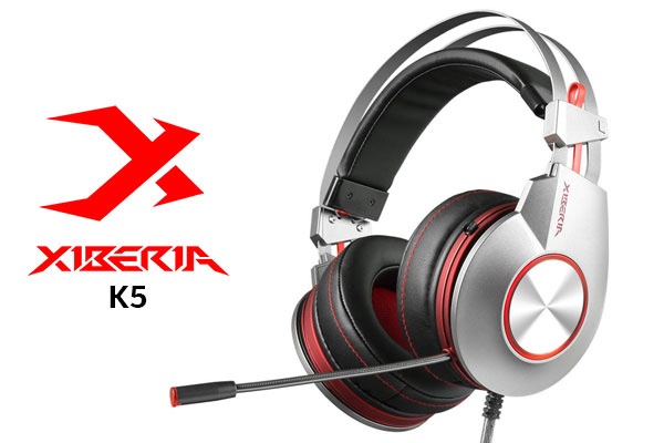 Xiberia K5 7.1 Virtual Surround sound Gaming Headset / LED Light / USB Interface / Excellent Sound Quality / Advanced 50mm Drives / Multi-Functional in-line Control / Self-adaptive Headband With Memory Foam  / Adjustable Microphone / Xiberia K5U