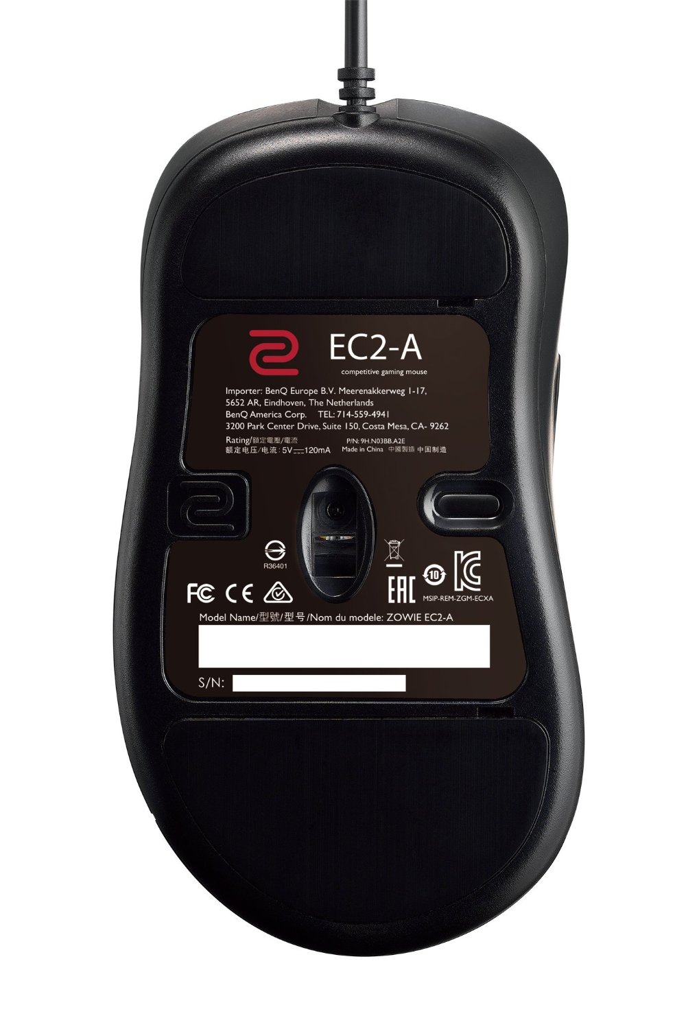 zowie gear ergonomic optical gaming mouse (ec2-a)