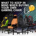 Gaming Chairs - What to keep in mind when buying one