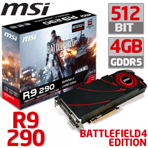 Buy Battlefiled4 Edition Msi Amd Radeon R9 290 4gb 512bit Ddr5 Graphics Card With Free Battlefiled4 Pc Game At Evetech Co Za
