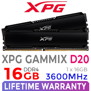 ADATA XPG GAMMIX D20 16GB DDR4 3600MHz Memory