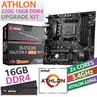 AMD Athlon 220GE B450M Bazooka Max WiFi 16GB 2666Mhz Upgrade Kit