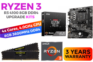AMD RYZEN 3 4100 A520M PRO VH 8GB 3600MHz Upgrade Kit