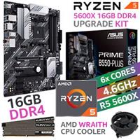 AMD RYZEN 5 5600X PRIME B550-PLUS 16GB 3600MHz Upgrade Kit