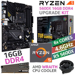 AMD RYZEN 5 5600X TUF B550-PLUS Wi-Fi 16GB 3600MHz Upgrade Kit