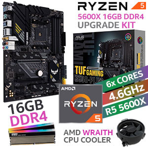 AMD RYZEN 5 5600X TUF B550-PLUS Wi-Fi 16GB RGB 3600MHz Upgrade Kit
