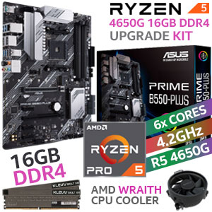 AMD RYZEN 5 PRO 4650G PRIME B550-PLUS 16GB 3600MHz Upgrade Kit