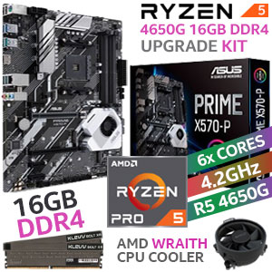 AMD RYZEN 5 PRO 4650G Prime X570-P 16GB 3600MHz Upgrade Kit