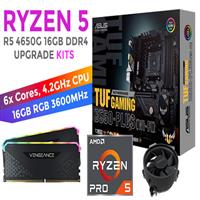 AMD RYZEN 5 PRO 4650G TUF B550-PLUS Wi-Fi 16GB RGB 3600MHz Upgrade Kit