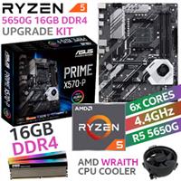 AMD RYZEN 5 PRO 5650G Prime X570-P 16GB RGB 3600MHz Upgrade Kit