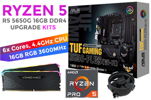 AMD RYZEN 5 PRO 5650G TUF B550-PLUS Wi-Fi 16GB RGB 3600MHz Upgrade Kit