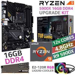 AMD Ryzen 9 5900X TUF B550-PLUS Wi-Fi 16GB 3600MHz Upgrade Kit