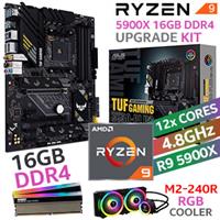 AMD Ryzen 9 5900X TUF B550-PLUS Wi-Fi 16GB RGB 3600MHz Upgrade Kit