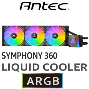 Antec Symphony 360 AIO Cooler, ARGB, 3x 120mm ARGB Fans, Copper Heatsink, 360mm Aluminium Radiator, Intel/AMD / 0-761345-74044-9