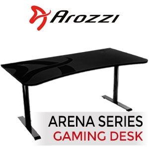 Arozzi Arena Gaming Desk - Dark Grey
