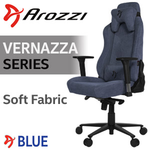 Arozzi  Vernazza Soft Fabric Gaming Chair - Blue