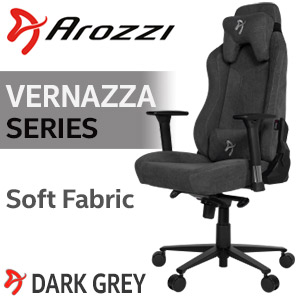 Arozzi  Vernazza Soft Fabric Gaming Chair - Dark Grey