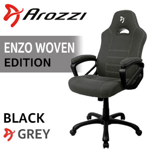 Arozzi Verona ENZO Woven Fabric Gaming Chair - Black/Grey