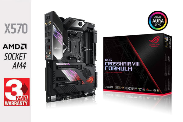 ASUS ROG Crosshair VIII Formula X570 RYZEN Motherboard / AMD X570 Chipset / Aura Sync RGB Lig