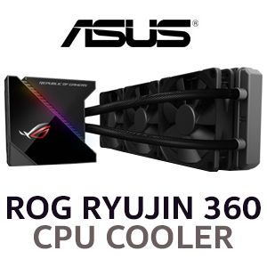 ASUS ROG RYUJIN 360 All-in-One Liquid CPU Cooler With Color OLED / Aura Sync RGB / 1.77” Color OLED For Real-Time System / ROG Designed 120mm Radiator Fans / Embedded Microfan Helps to Cool VRM / Individually Addressable RGB And NCVM