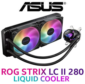 ASUS ROG Strix LC II 280 ARGB all-in-one Liquid CPU Cooler / 380 mm Sleeved Rubber Tubing / Optimized Fan Design / USB Cable for Software Control / 90RC00C1-M0UAY0