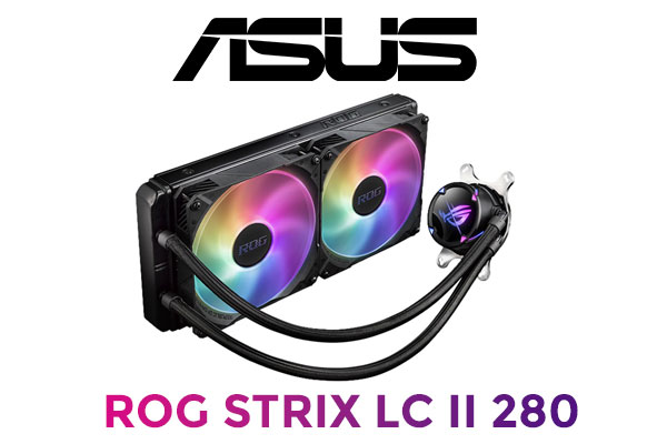 ASUS ROG Strix LC II 280 ARGB all-in-one Liquid CPU Cooler / 380 mm Sleeved Rubber Tubing / Optimized Fan Design / USB Cable for Software Control / 90RC00C1-M0UAY0