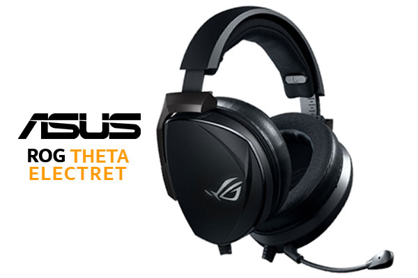 ASUS ROG Theta Electret Gaming Headset / Virtual 7.1 surround sound / Essence Electret & Bass Drivers / Built-in Boom Microphone / Multiplatform Support / 90YH02GE-B1UA00