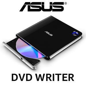 ASUS SBW-06D5H-U Ultra-slim External DVD Writer - Black