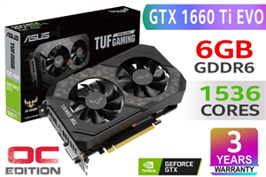 ASUS TUF Gaming GeForce GTX 1660 Ti OC EVO 6GB