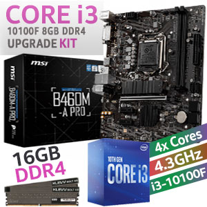 Core i3 10100F B460M-A PRO 16GB 3600MHz Upgrade Kit