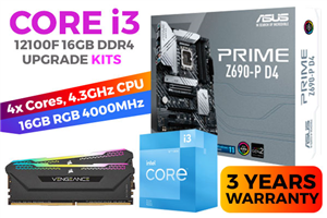 Core i3 12100F PRIME Z690-P D4 16GB RGB 4000MHz Upgrade Kit