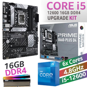 Core i5 12600 PRIME B660-PLUS D4 16GB RGB 3600MHz Upgrade Kit