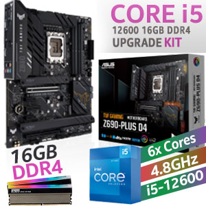 Core i5 12600 TUF GAMING Z690-PLUS D4 16GB RGB 4000MHz Upgrade Kit