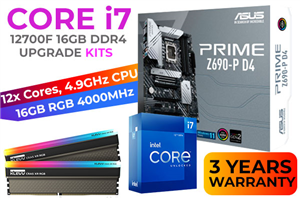 Core i7 12700F PRIME Z690-P D4 16GB RGB 4000MHz Upgrade Kit