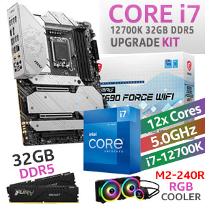 Core i7 12700K MPG Z690 FORCE WIFI 32GB DDR5 5200MHz Upgrade Kit