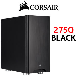 Corsair Carbide Series 275Q Mid-Tower Gaming Case - Black / Included PWM Fan Repeater / Clean and Minimalist Styling / Intuitive Cable Routing System / Expansive Storage Space / Removable Dust Filters / CC-9011164-WW
