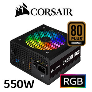 Corsair CX550F 550W RGB Power Supply - Black
