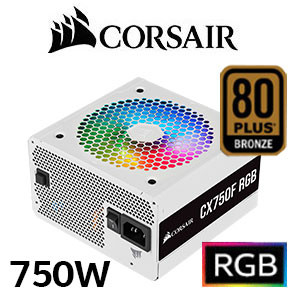 Corsair CX750F 750W RGB Power Supply - White
