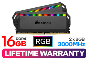 Corsair Dominator Platinum RGB 16GB DDR4 3000MHz - Black