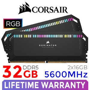 Corsair Dominator Platinum RGB 32GB DDR5 5600MHz - Black