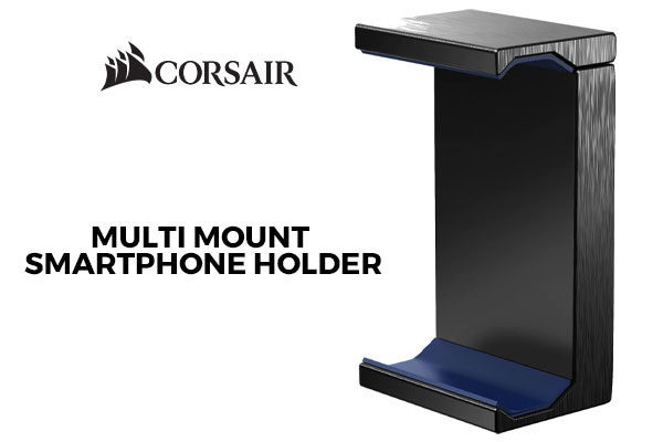 Corsair Elgato Multi Mount Smartphone Holder / Quick-Clamping / Elevate Your Phone / Supple Rubber Pads To Protect Your Smartphone / Compatible With All Elgato Multi Mount Accessories. / 10AAE9901