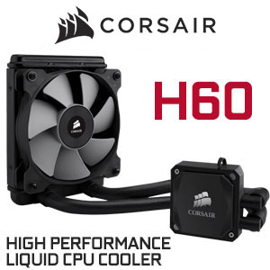 CORSAIR Hydro Series H60 High Performance Liquid CPU Cooler / AM4 Compatible / CW-9060007/36